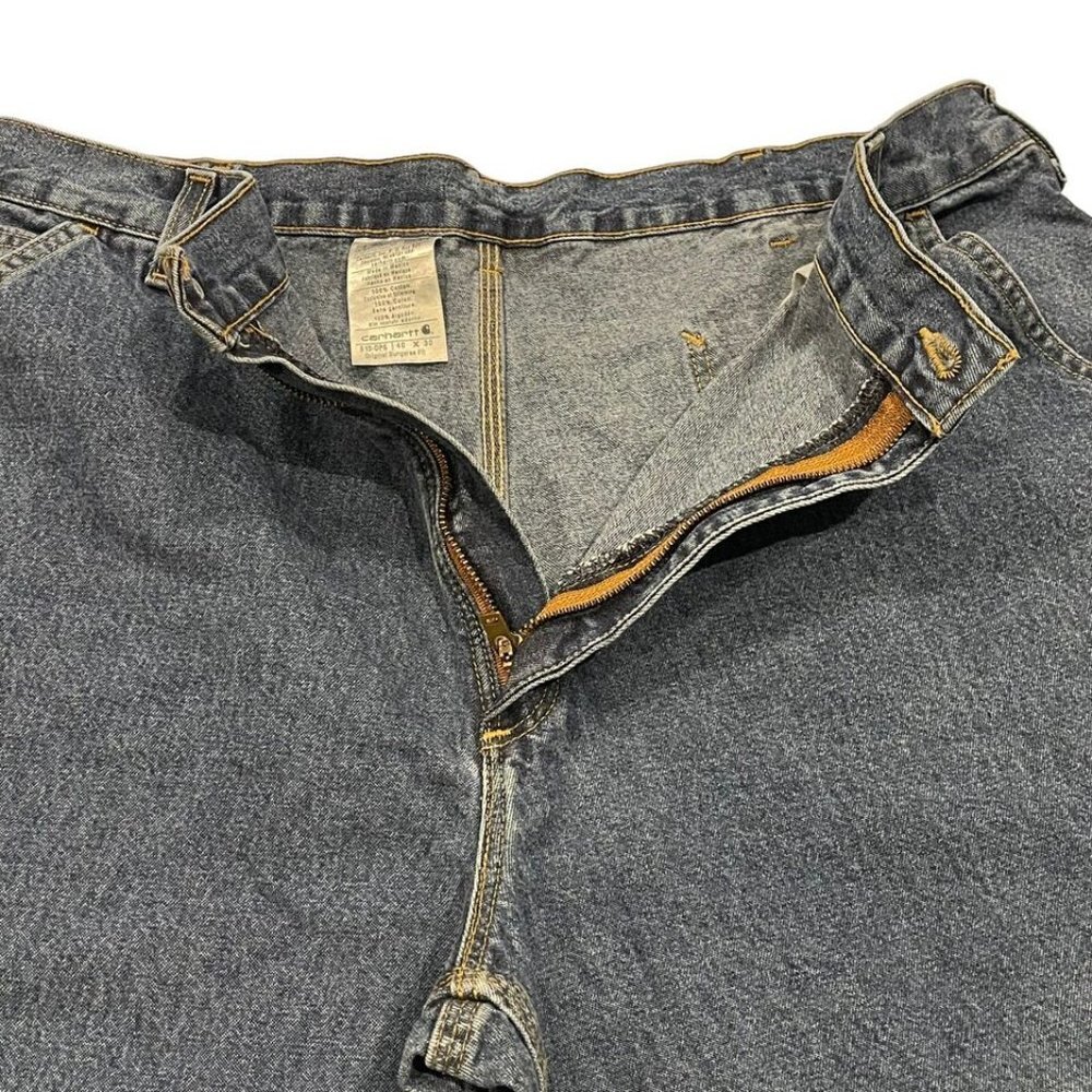 Carhartt Mens Carpenter Denim Jeans Original Dungaree Fit #14806 Pants 40x30 - Picture 5 of 16